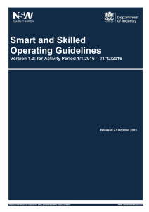 Smart and Skilled Operating Guidelines