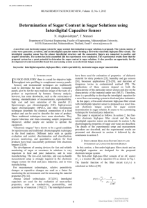 Determination of Sugar Content in Sugar Solutions