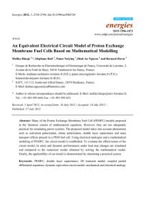 An Equivalent Electrical Circuit Model of Proton Exchange