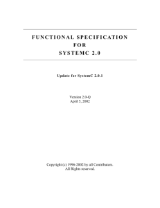 Functional Specification for SystemC 2.0