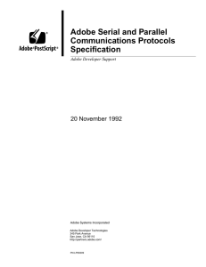Adobe Serial and Parallel Communications Protocols Specification