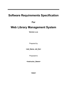 Software Requirements Specification Web Library Management