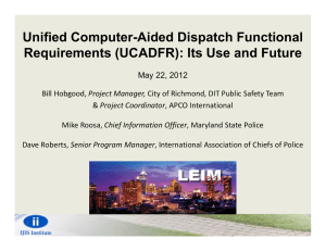 Unified Computer-Aided Dispatch Functional Requirements