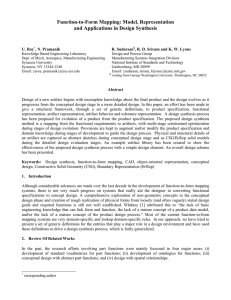 Function-to-Form Mapping: Model, Representation and Applications