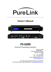 PureLink PS-6200 Manual