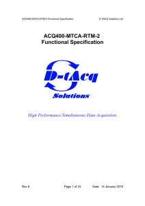 ACQ400-MTCA-RTM-2 Functional Specification - D