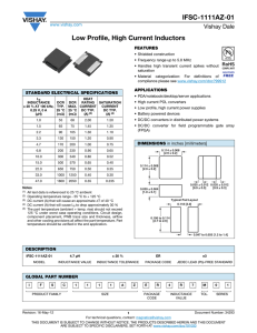 IFSC-1111AZ-01 Low Profile, High Current Inductors