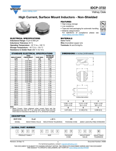 IDCP-3722 High Current, Surface Mount Inductors - Non