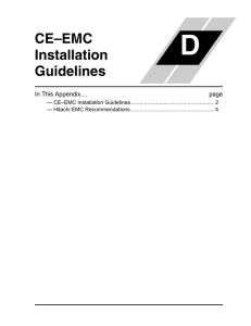CE–EMC Installation Guidelines