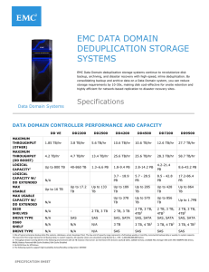 h11340 EMC Data Domain Deduplication Storage Systems