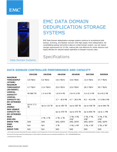 EMC Data Domain Deduplication Storage Systems