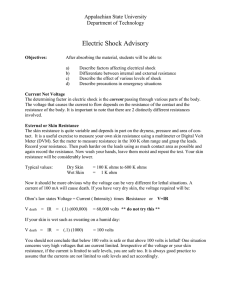 Electric Shock Advisory - Appalachian State University