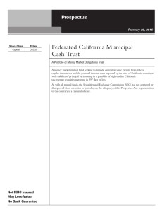 California Municipal Cash Trust (CAP Shares)