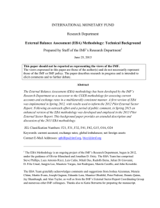 2013 External Balance Assessment (EBA) Methodology