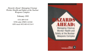 Hazards Ahead: Managing Cleanup Worker Health and Safety at the