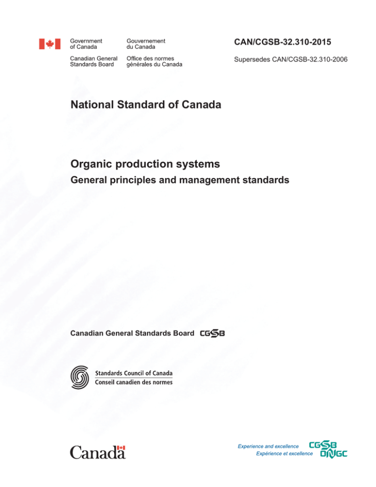 General Principles And Management Standards