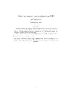 Total copy-number segmentation using CBS