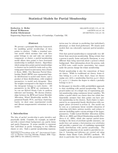 Statistical Models for Partial Membership