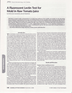 A Fluorescent Lectin Test for Mold in Raw Tomato Juice