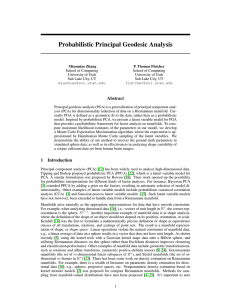 Probabilistic Principal Geodesic Analysis
