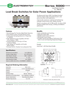 Load Break Switches for Solar Power Applications Series 5000