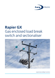 Rapier GX Gas enclosed load break switch and