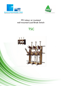 MV indoor air insulated wall mounted Load Break Switch