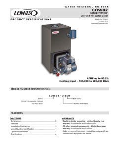 COWB2 Oil Fired Water Boilers