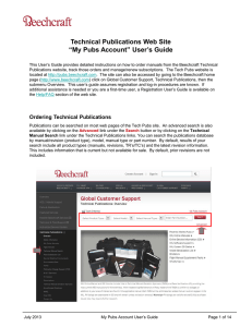 “My Pubs Account” User`s Guide
