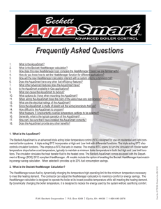 AquaSmart FAQ - Beckett Corp.