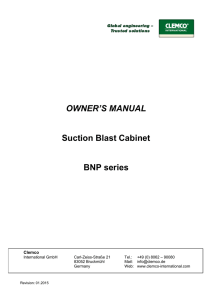 BNP Suction Blast Cabinet - Clemco International GmbH