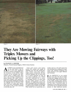 They Are Mowing Fairways with Triplex Mowers and Picking Up the