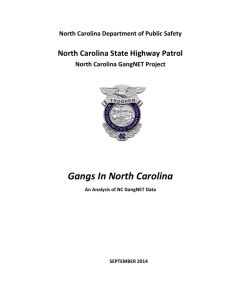 Gangs In North Carolina - North Carolina General Assembly