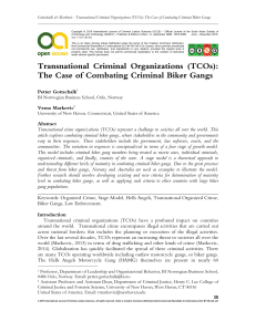 Transnational Criminal Organizations (TCOs)