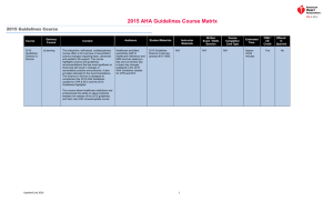 2015 Guidelines Course Matrix
