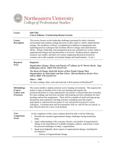 1 Core Competency Focus At the completion of this course students