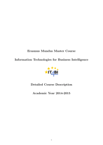 IT4BI Course Description