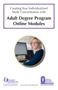 Adult Degree Program Online Modules