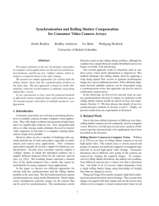 Synchronization and Rolling Shutter Compensation for Consumer