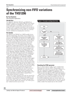 Synchronizing non-FIFO variations of the THS1206