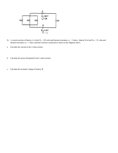 circuit problems with internal resistance