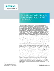 Siemens Dynamic Arc Flash Reduction System