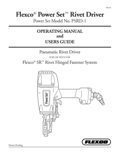 Flexco® Power Set™ Rivet Driver Operating Manual