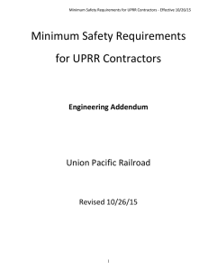 Minimum Safety Requirements for UPRR Contractors