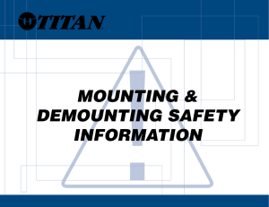 Mounting and Demounting Safety Information