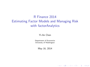 R Finance 2014 Estimating Factor Models and Managing Risk with