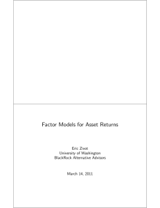 Factor Models for Asset Returns