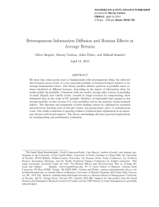 Heterogeneous Information Diffusion and Horizon Effects in Average