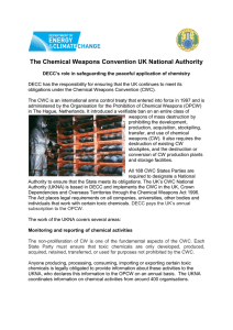 The Chemical Weapons Convention UK National Authority