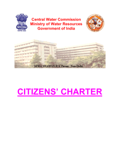 CWC Citizen Charter - Central Water Commission